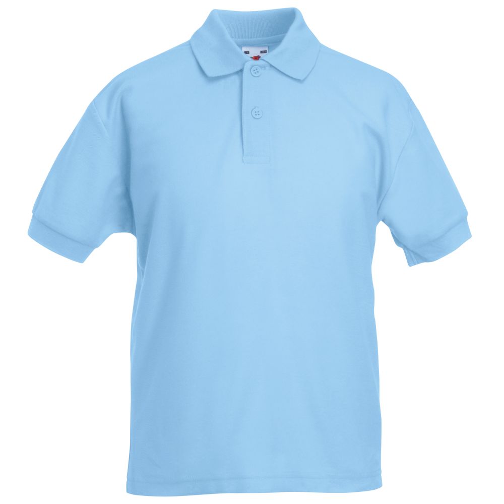 Carrfield Primary Academy Sky Blue Polo Shirt with embroidered school logo