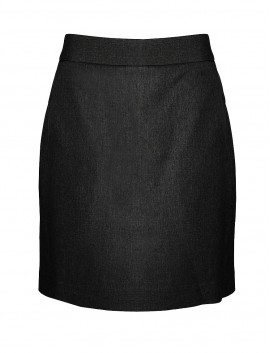 black s cut straight skirt