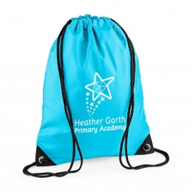 heather garth primary school gymsac with printed logo
